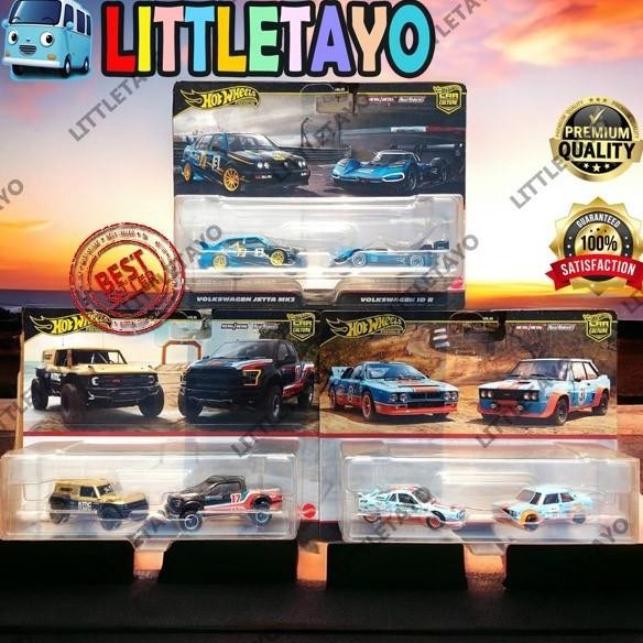 HOTWHEELS 2 PACK FORD BRONCO R F-150 RAPTOR LANCIA RALLY 037 FIAT 131 ABARTH GULF VW VOLKSWAGEN JETT