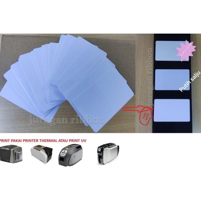 

PVC Blank ID CARD 250 pcs Putih bersih high quality thermal