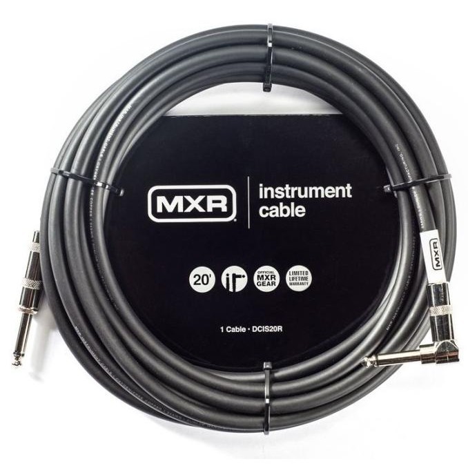 Mxr Instrument Cable, 6M, Straight - Right Angle