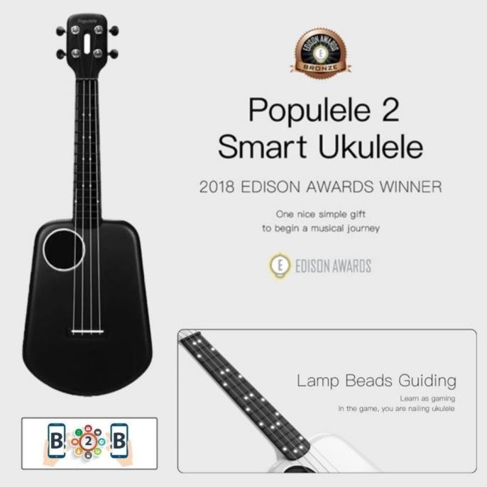 Populele 2 Smart Ukulele 4 Strings - Guitar Mini - Gitarlele