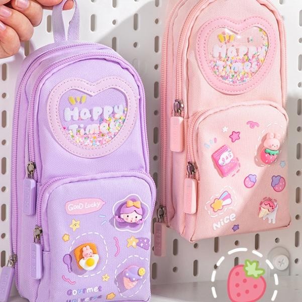 

Original Gaya BaruTempat Pensil Kotak 3D Anak Perempuan Lucu Besar/ Kotak Pensil Kanvas 6 Ruang/Kotak Pensil Anak Sekolah/Tempat Pensil Kapasitas Besar Stroberi/Ceri/Es Krim