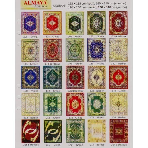 TERBARU KARPET/PERMADANI MERK SAMIRA-MODERNO-ALMAYA SIZE JUMBO !!!!!