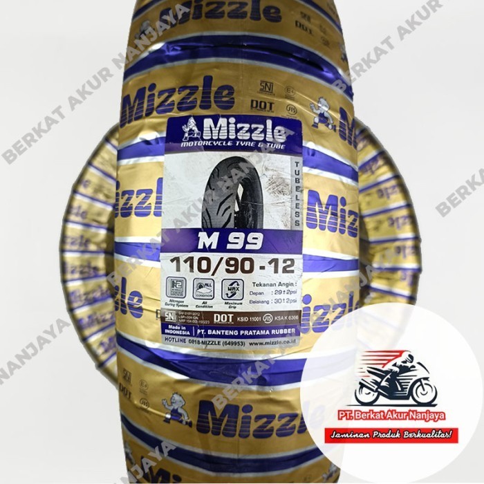 MIZZLE M 99 110/90-12 M99 Ban Scoopy Genio Ring 12 Bonus Pentil