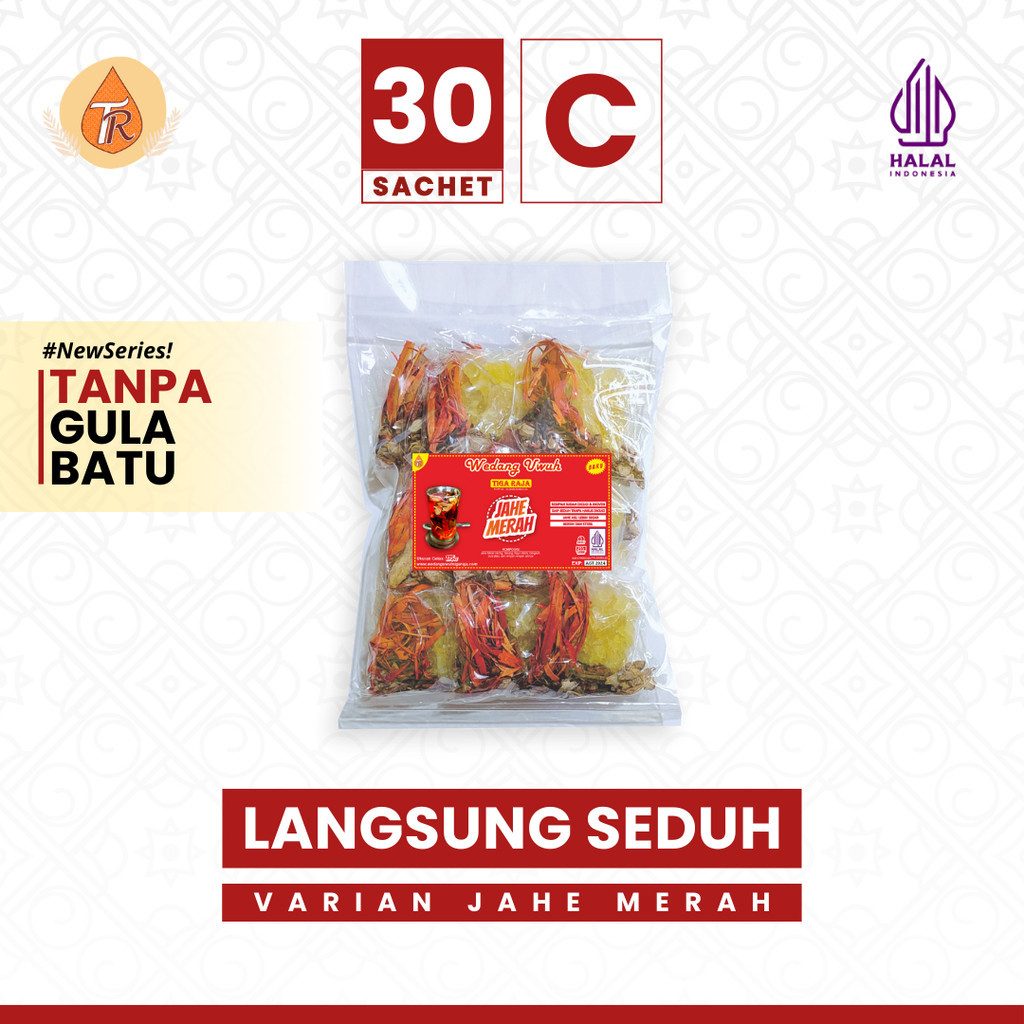 

Paket Sehat 1 Bulan Wedang Uwuh Jahe Merah (C) - Tanpa Gula Batu! Bebas Gula!