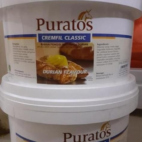 

Selai Durian Puratos Cremfil Clasic / Filling Topping 5Kg