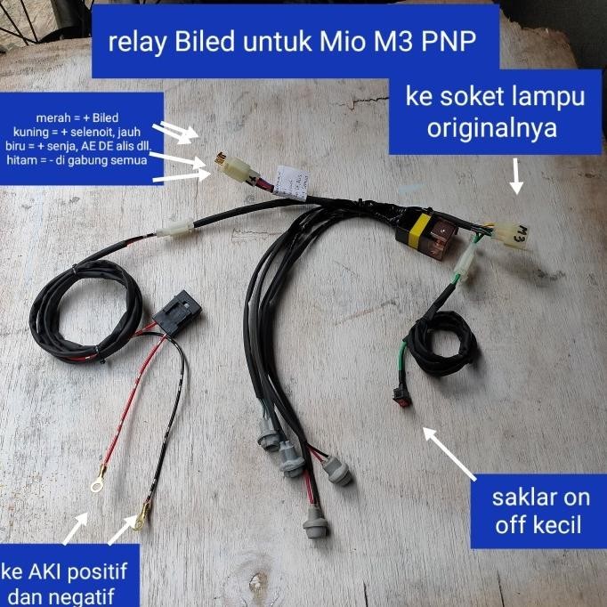 Relay Biled Mio M3 Pnp Saklar On Off Kecil  Ready