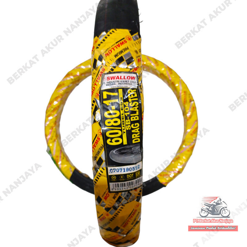 Ban Motor Drag Blaster 60/80 Ring 17 Swallow SB 104 TUBETYPE untuk Drag Race