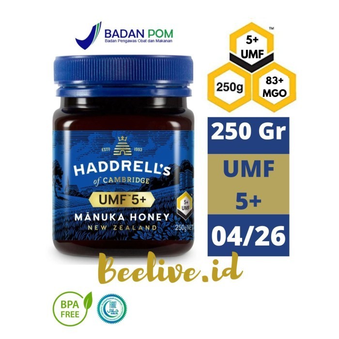 

Madu Haddrells Manuka Honey UMF 5+ MGO 83+ 250 gr