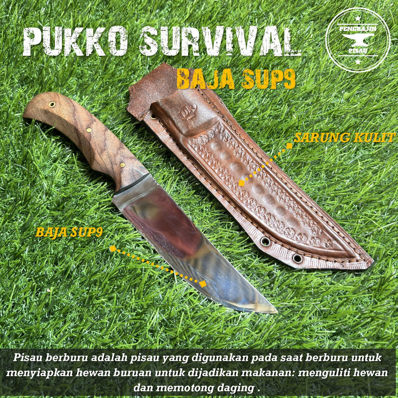 Pisau Pukko (DR) Sup9 Sarung Kulit