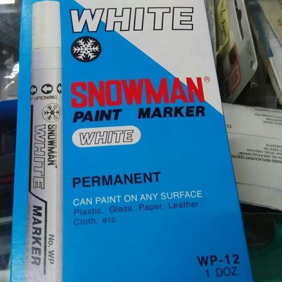 

Spidol Snowman Paint Marker (Putih/Kuning/Hijau/Hitam/Pink)(Per Lusin)