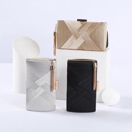 RICHY TAS CLUTCH PESTA/KONDANGAN WANITA MEWAH SATIN SERIES REAL PIC