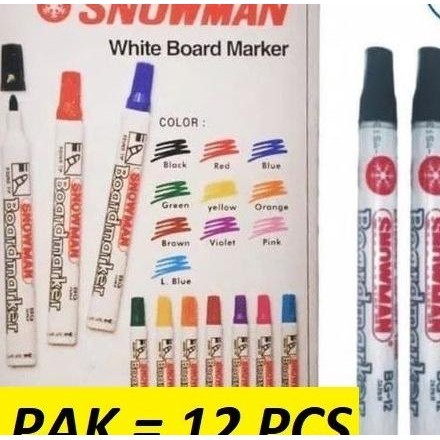 

Spidol Whiteboard Snowman Abg12 Isi 12 Pcs