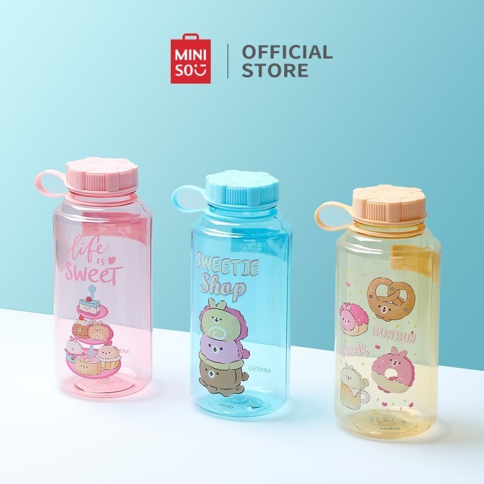 Sale Miniso Botol Minum Air Dingin Plastic Botol Air Besar Botol Minum 1L