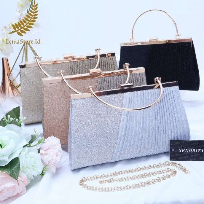 Tas Pesta Wanita Clutch Hand Bag Import Kondangan Elegan Murah Mewah