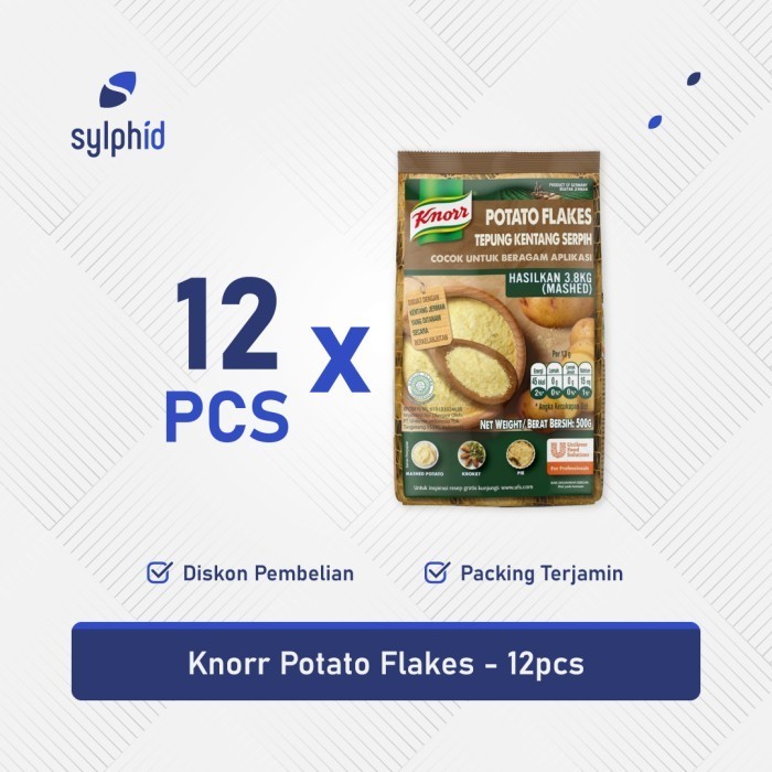 

Terbaru 1 Dus Knorr Potato Flakes 500 Gram / Tepung Kentang 1 Karton (12 Pcs) Promo Ready Stok