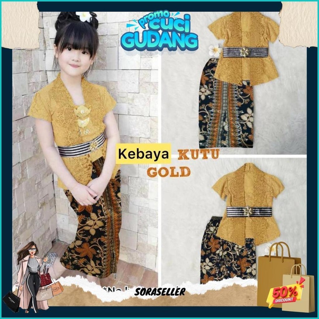 (Promo) Kebaya Anak Perempuan Modern Set Kebaya Anak Tk Sd Setelan Kebaya Kutubaru Anak Cewek Baju K