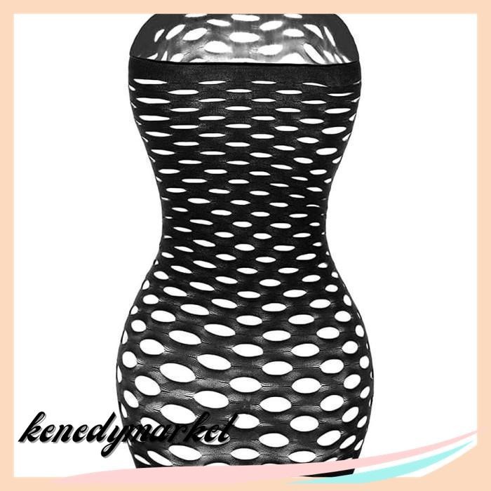 LINGERIE WANITA SEXY ROK MINI BERONGGA BABYDOLL BODYSUIT A CANGGIH