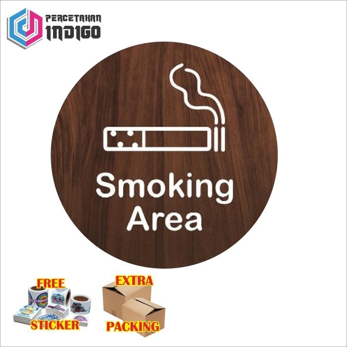 

Terlaris papan tanda sign board bulat smoking area Keren