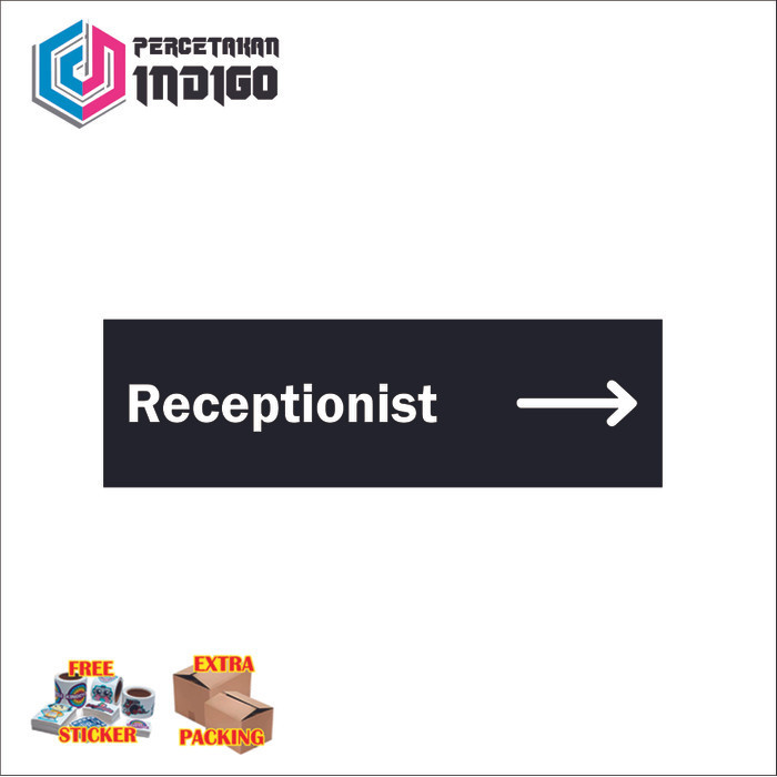 

Promo sign papan akrilik acrylic receptlonist Keren