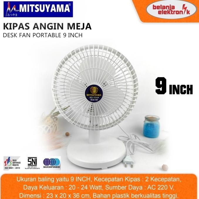 FLASH SALE  Kipas Angin Meja MITSUYAMA MS-5544 Desk Fan Series 9 Inch MS 5544