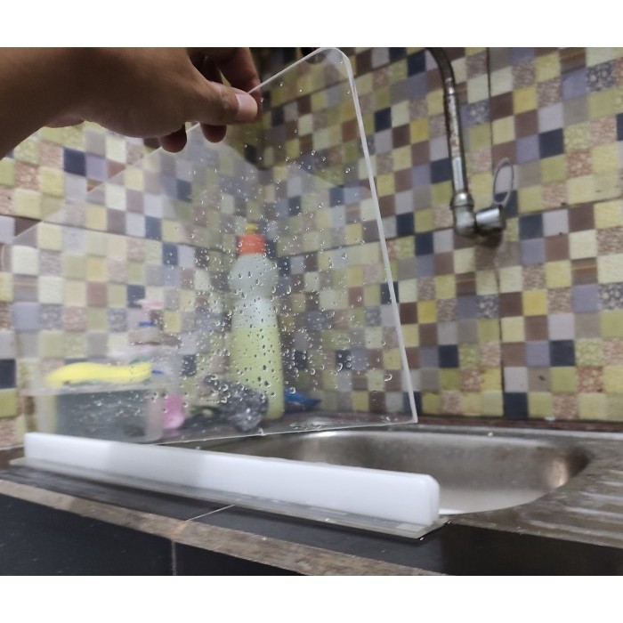 Ede Sekat Anti Ciprat Tempat Cuci Piring Dan Kompor Memasak Bahan Acrylic