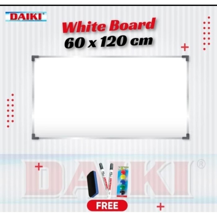 

Daiki Whiteboard magnetic single face 60 x 120 cm/Papan tulis gantung.