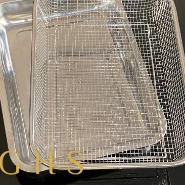 Saringan + Nampan Segi Besar Stainless | Tirisan Gorengan Makanan