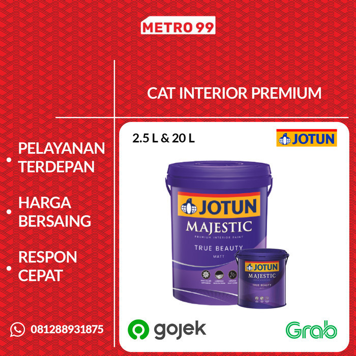 Cat tembok jotun majestic true beauty matt 9911 platinum 2.5 liter