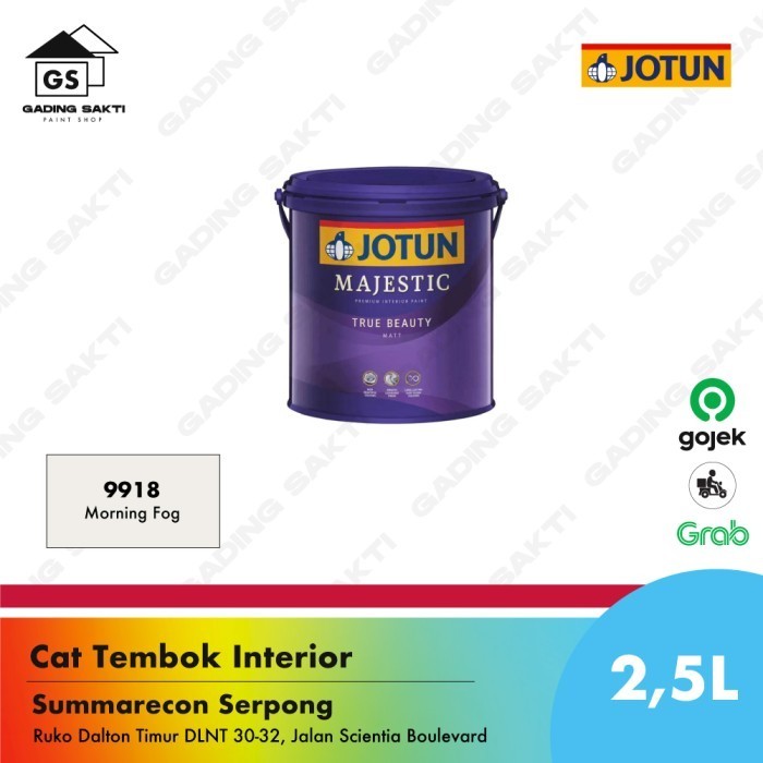 Jotun Majestic Tb Matt Morning Fog (9918) Galon 2,5Ltr