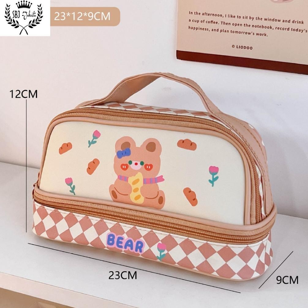 

PROMO Tempat pensil anak perempuan cewek Pencil case kapasitas besar waterproof Puppy Tulips Bu-95