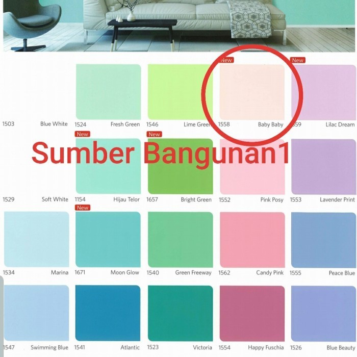 Cat Tembok Qluc Pink Nippon Paint 4.5Kg Dinding Interior Triplek