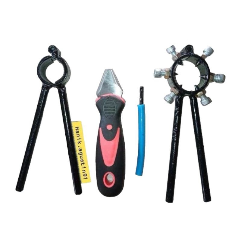 Original Tang Pembuka Lampu Drat Penitik Drat Bohlan Lampu Ulir Pencongkel 4 Alat