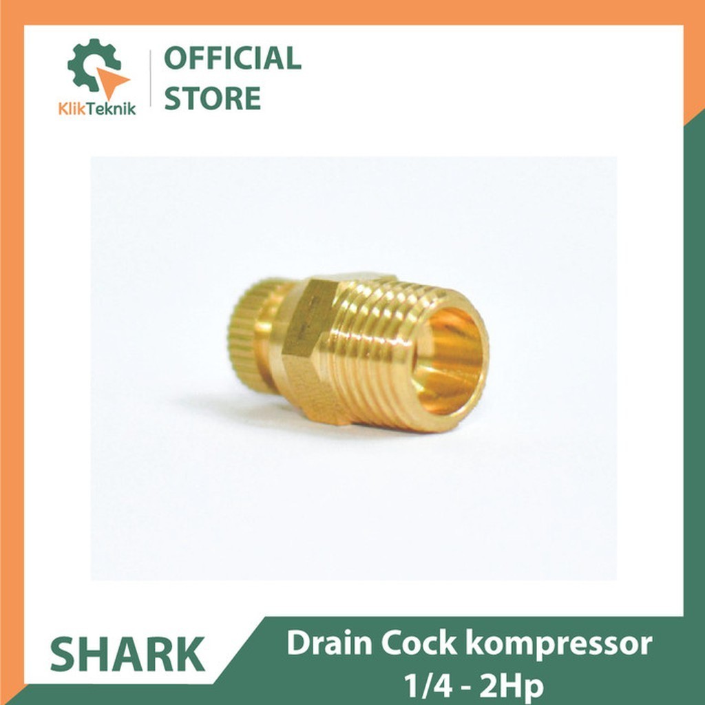 Drain Cock kompressor 1/4 - 2Hp Shark 1/4"x28 308L014