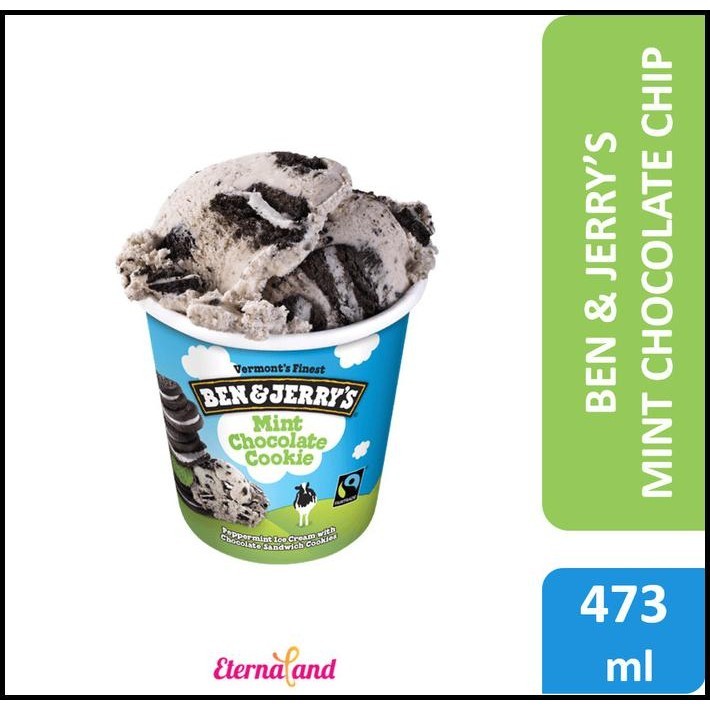 

Ben & Jerry Mint Chocolate Cookie Ice Cream - Es Krim Ben And Jerry