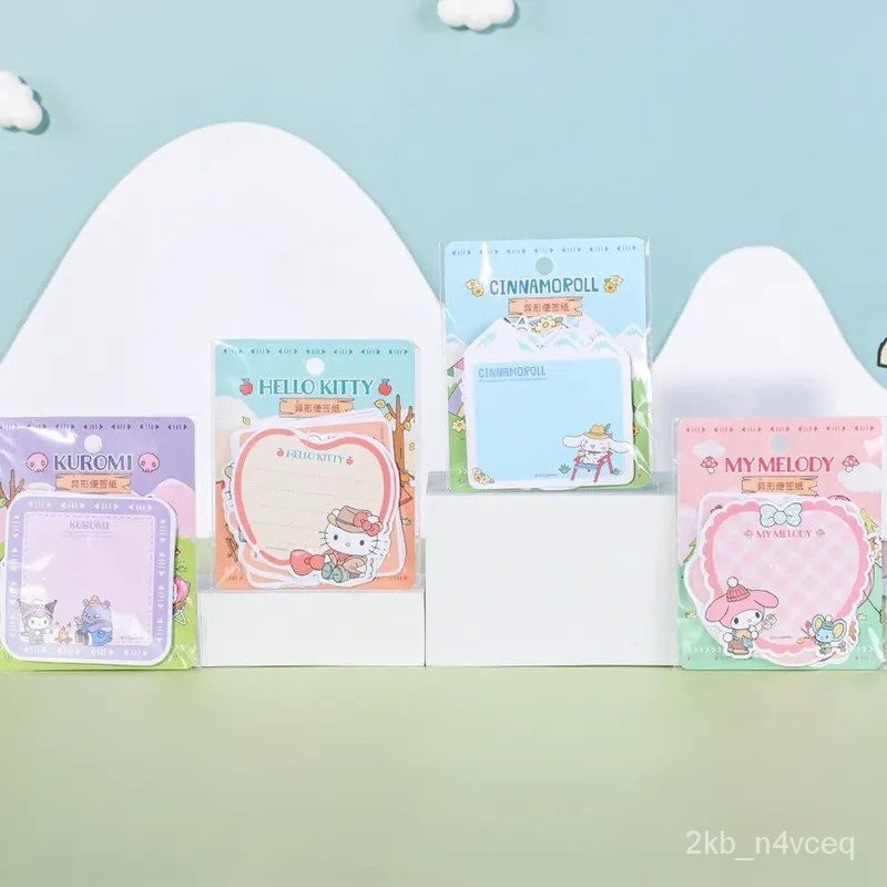 

Sanrio Memo Pad Non-adhesive Cute Message Notepad Kuromi Mymelody Cinnamoroll Hellokitty Cartoon Sticky Notes for School Office 7NO7