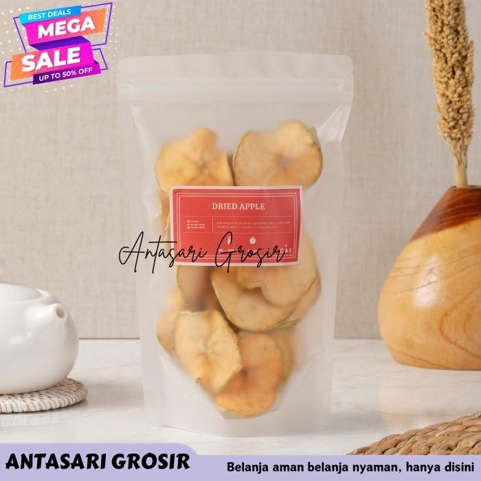 

DRIED APPLE APEL BUAH KERING IRIS FRUIT NATURAL ORGANIK 250 GR PRODUK PILIHAN!!