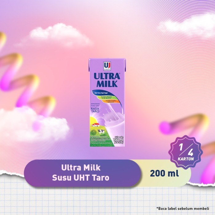 

CUCI GUDANG Ultra Milk Susu UHT Taro 200 ml