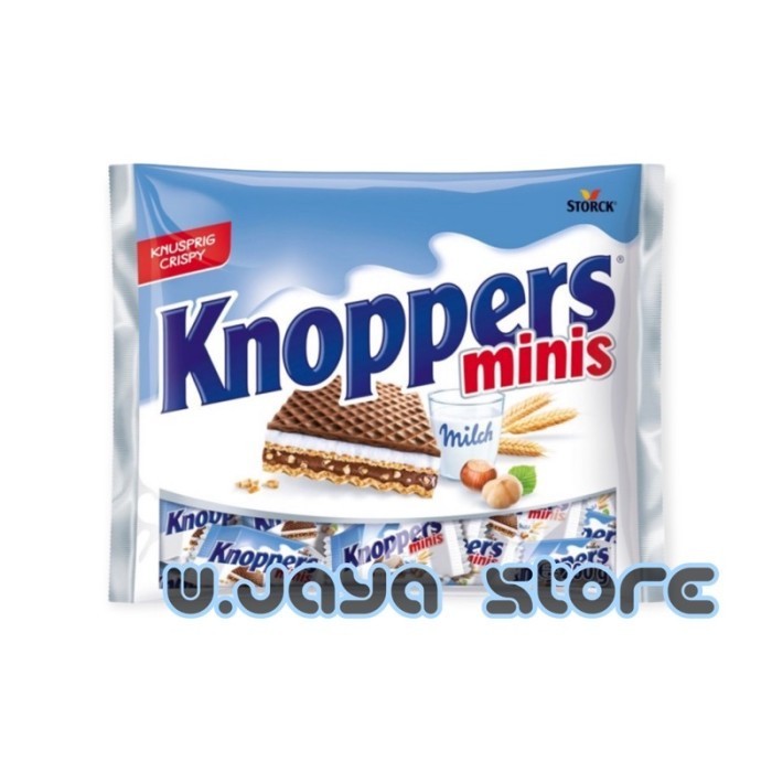 

PROMO Knoppers Minis Wafer Lapisan Coklat Hazelnut 200g