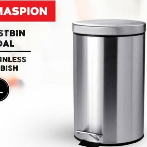Tempat Sampah Injak Stainless/Tong Sampah Injak/Maspion Dustbin Pedal
