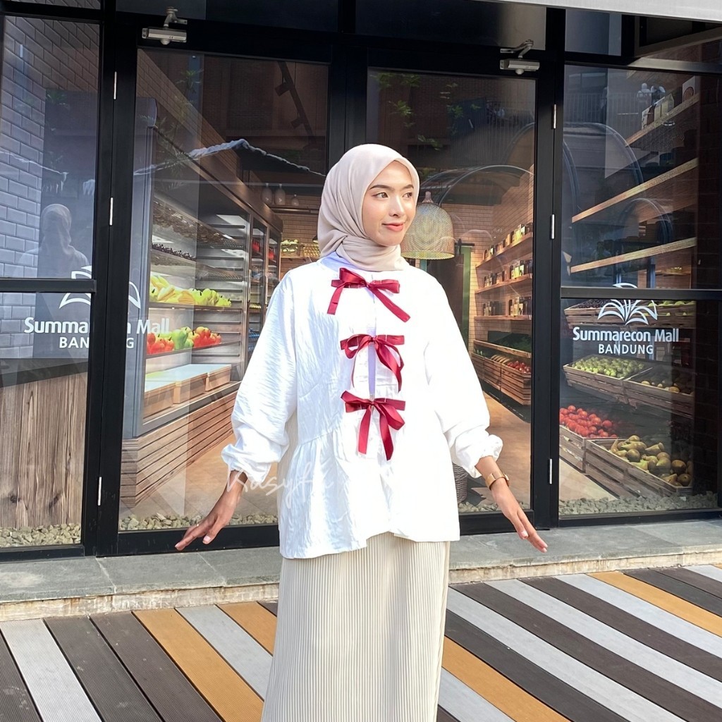 Blush Import Blus Blose Atasn Kuliah Outfit Korean Style Bloss Cewek Terbaru 2024 Bkouse Kmja Korea 