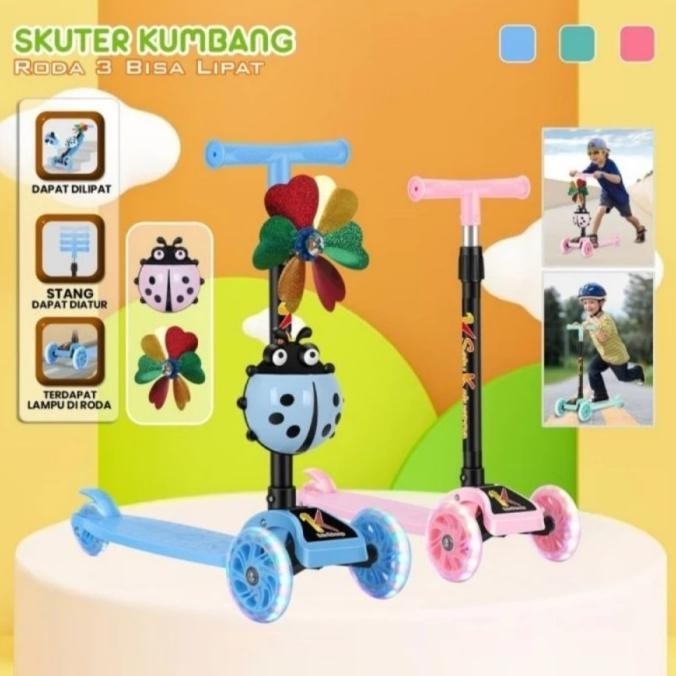 Skuter Scooter lipat mainan anak outdoor indoor mainan terbaru