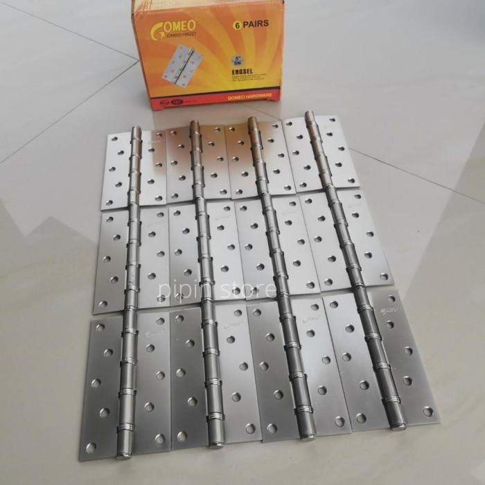 PAKET 6 BIJI ENGSEL PINTU RUMAH 5 INCH TEBAL ENGSEL PINTU KAYU BESAR