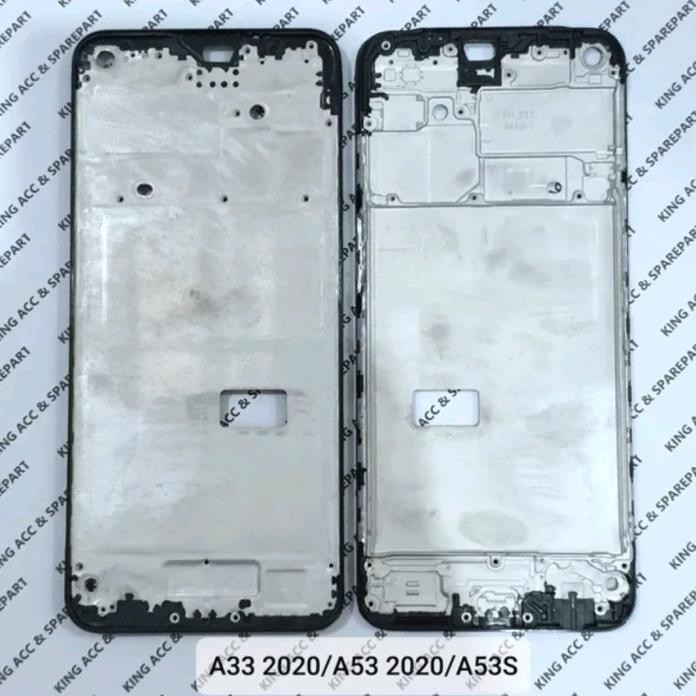 FRAME DUDUKAN LCD TULANG TENGAH OPPO A53 2020 / A53S / A33 2020 ORIGINAL