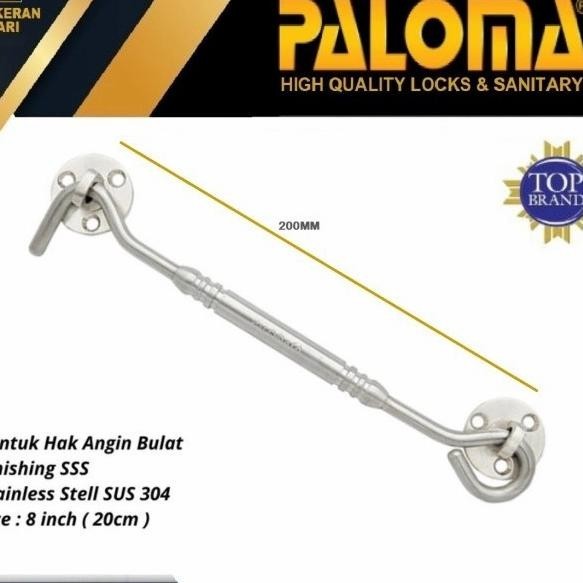 Paloma Whp 221 Hak Angin Gait Jendela Cantolan 8" Stainless 304