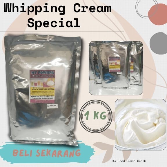 

Whipping Cream 1000 gram Whipp Cream SPECIAL - Bubuk Whipping Cream 1Kg