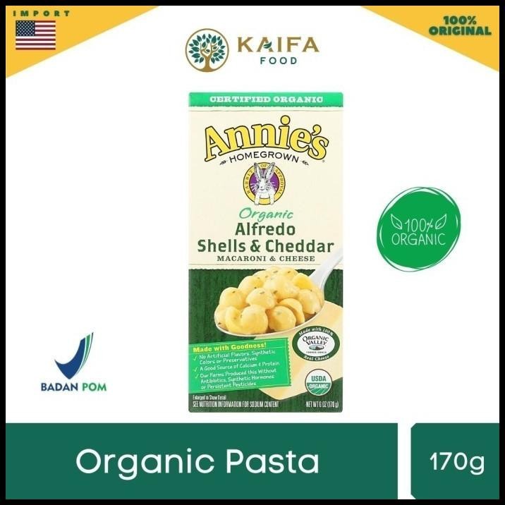 

Annie'S Organic Alfredo Shells & Cheddar Macaroni & Cheese 170Gr