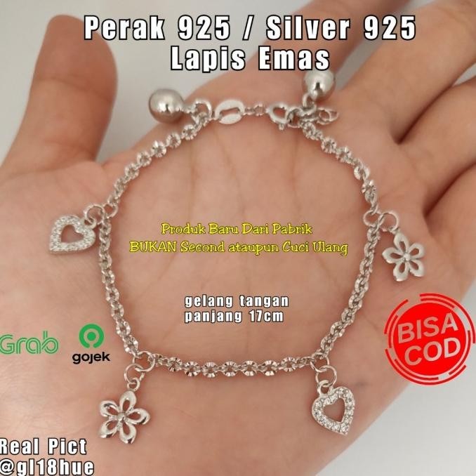 Gelang Perak 925 Gelang Sier 925 Gelang Perak Asli Lapis Emas S925 Terbaik