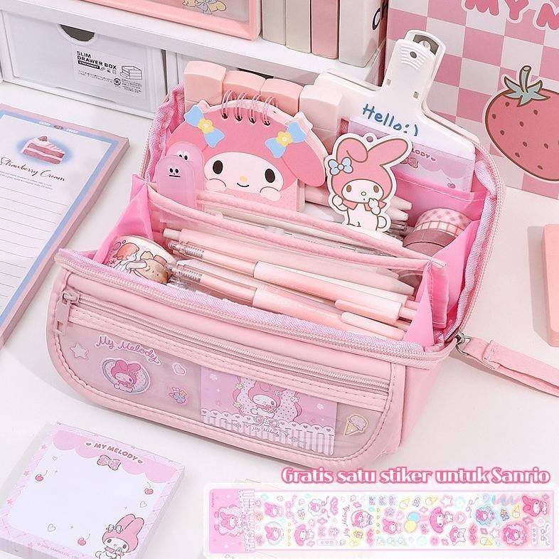 

Cuci Gudang CODSanrio Tempat Pensil Cinnamoroll Melody Kuromi Penyimpanan Alat Tulis Siswa Perlengkapan Sekolah Ins Kawaii Hadiah Lucu Original