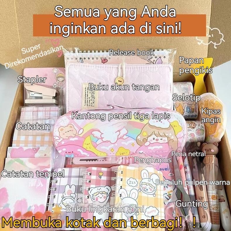 

New Arival CODSet Alat Tulis 13 in 1 Paket Alat Tulis Sekolah Anak Lengkap / Paket Perlengkapan Sekolah Lengkap Pencil Case Crayon Penggaris Rautan Penghapus / Set Stationery / Kotak Hadiah Alat Ttulis Liburan Anak Berkualitas