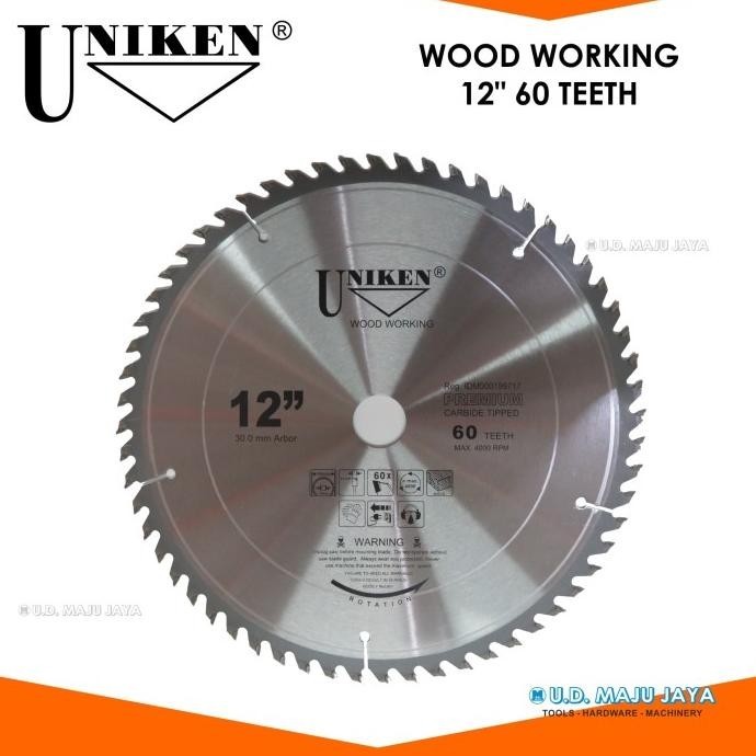 UNIKEN-TCT Saw Blade 12" (300mm) 60TR /Mata Gergaji Kayu/Mata Circle